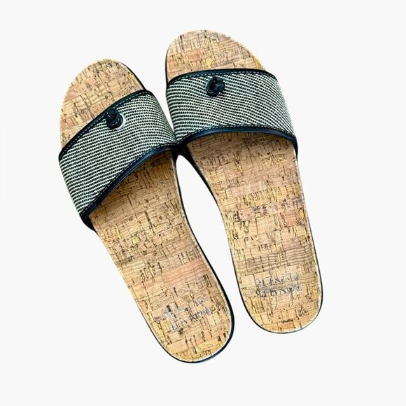 NWOT Donlad Pliner Farrah Black Canvas Slide Sandals – 10M - Picture 4 of 10